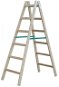 WOODLAND - Rebrík maliarsky, 6 stupienkov, STANDARD, drevený - Dvojitý rebrík