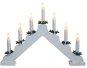 Svietnik vianočný el. 7 sviečok, ihlan, drevo biele, do zásuvky - Vianočné osvetlenie