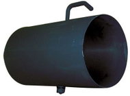 Eurometal smoke pipe with flap 125mm/ 500 t.1,5mm BLACK - Flue Pipe