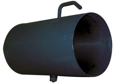 Eurometal smoke pipe with flap 125mm/ 500 t.1,5mm BLACK - Flue Pipe - Main image