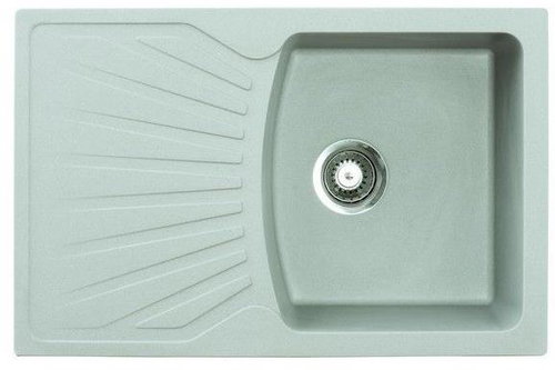 Metalac obdélníkový šedý dřez s odkapem X Granit Quadro Plus 770 × 500 mm - Granite Sink - Main image