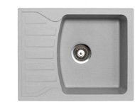 Metalac obdélníkový šedý dřez s odkapem X Granit Quadro M, 620 × 500 mm - Granite Sink