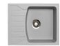 Metalac Inko obdĺžnikový sivý drez s odkvapom X Granit Quadro M, 620 × 500 mm - Granitový drez
