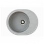 Metalac Inko X Granit Venera M, ovális, csepegtetővel, szürke, 620×500 mm - Gránit mosogató
