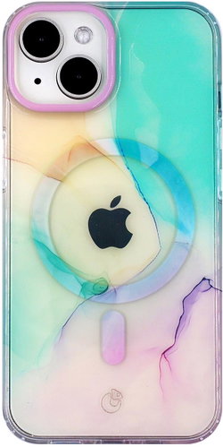 Covereon COLOR INK cover with MagSafe on iPhone 15 Pro Max - Rainbow - Phone Cover - Main image