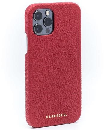OBSESSED. Leather case iPhone 12 Pro red - Phone Case - Main image