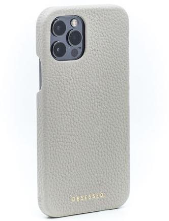 OBSESSED. Leather case iPhone 12 Pro grey - Phone Case - Main image