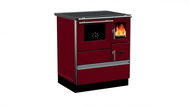 Alfa Plam sporák Alfa 70 Dominant*ECO CV-L,na TP, červený, levý H-B o 120 mm, 6,7 kW - Sporák na tuhá paliva
