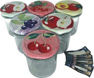 IGOTREND Zavařovací sklenice TWIST, objem 346ml + víčko, průměr 82mm + etikety/ovoce, balení 6ks - Canning Jar