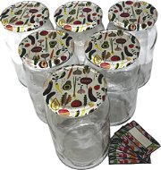 IGOTREND Zavařovací sklenice TWIST, objem 900ml + víčko, průměr 82mm + etikety, balení 6ks - Canning Jar