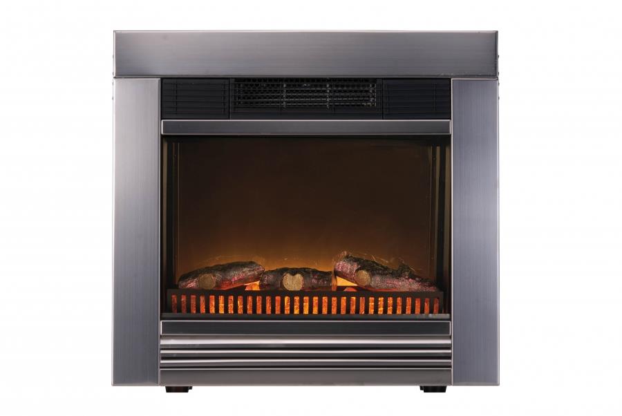 CHICAGO Beépíthető elektromos kandalló, rozsdamentes acél, 1800 W, 220-240 V / 50 Hz, LED, 67×23×62 cm