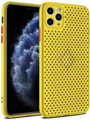 Tel Protect Breath kryt pro iPhone 12 Pro Max žlutý - Phone Cover - Main image