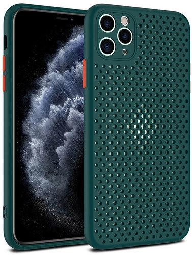 Tel Protect Breath kryt pro iPhone 12/ iPhone 12 Pro zelený - Phone Cover - Main image