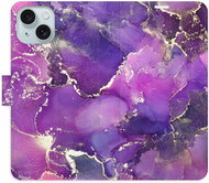 iSaprio Purple Marble pro iPhone 15 - Phone Cover