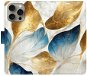 iSaprio GoldBlue Leaves pro iPhone 15 Pro Max - Phone Cover