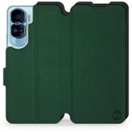Mobiwear Soft Touch flip pro Honor 90 Lite 5G - Zelené & Černé - Phone Case