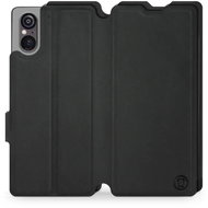 Mobiwear Soft Touch flip pro Sony Xperia 5 V - Černé - Phone Case