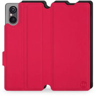 Mobiwear Soft Touch flip pro Sony Xperia 5 V - Rudé  & Černé - Phone Case