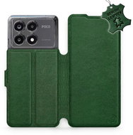 Mobiwear kožené flip knížkové pro Xiaomi Poco X6 Pro 5G - Zelené - L_GRS - Phone Case