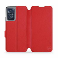 Mobiwear kožené flip knížkové pro Xiaomi Note 12 Pro 4G - Červené - L_RDS - Phone Case