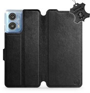 Mobiwear flip knížkové pro Motorola Moto G24 Power Kožené - Černé - L_BLS - Phone Case