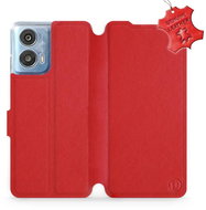 Mobiwear flip knížkové pro Motorola Moto G24 Power Kožené - Červené - L_RDS - Phone Case