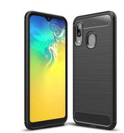 Carbon Case Flexible gumové pouzdro na Samsung Galaxy A20e, černé - Phone Case