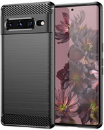 Carbon Case Flexible silicone cover for Google Pixel 7 Pro, black - Phone Cover