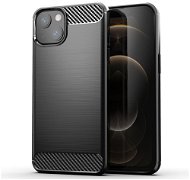 Carbon Case Flexible silikónový kryt na iPhone 13, čierny - Kryt na mobil