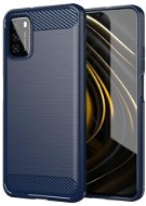 Carbon Case Flexible silikónový kryt na Xiaomi Poco M3/Redmi 9T, modrý - Kryt na mobil