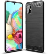 Carbon Flexible gumové pouzdro na Samsung Galaxy A71, černé - Phone Case