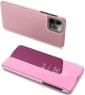 Clear View knížkové pouzdro na iPhone 13 Pro, růžové - Phone Case