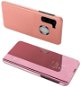 Clear View knižkové puzdro na Samsung Galaxy A21s, ružové - Puzdro na mobil