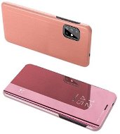 Clear View knižkové puzdro na Samsung Galaxy S20 Ultra, ružové - Puzdro na mobil