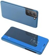 Clear View knížkové pouzdro na Samsung Galaxy S21 FE, modré - Phone Case