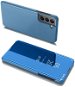 Clear View knížkové pouzdro na Samsung Galaxy S22 Plus, modré - Phone Case