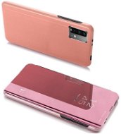 Clear View knižkové puzdro na Xiaomi Poco M3/Redmi 9T, ružové - Puzdro na mobil