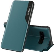 Eco Leather View knížkové pouzdro na Huawei P40 Lite E, zelené - Phone Case