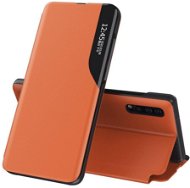 Eco Leather View knížkové pouzdro na Huawei P40 Pro, oranžové - Phone Case