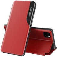 Eco Leather View knížkové pouzdro na Huawei Y6p / Honor 9A, červené - Phone Case
