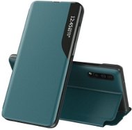 Eco Leather View knížkové pouzdro na Huawei Y6p / Honor 9A, zelené - Phone Case