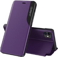 Eco Leather View knížkové pouzdro na iPhone 13 Pro, fialové - Phone Case