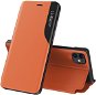 Eco Leather View knížkové pouzdro na iPhone 13, oranžové - Phone Case