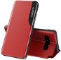 Eco Leather View knižkové puzdro na Samsung Galaxy A21S, červené - Puzdro na mobil