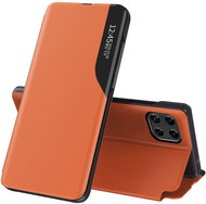 Eco Leather View knížkové pouzdro na Samsung Galaxy A22 4G, oranžové - Phone Case