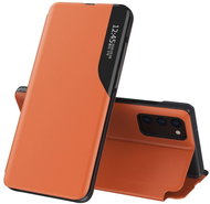 Eco Leather View knížkové pouzdro na Samsung Galaxy M51, oranžové - Phone Case