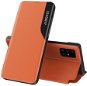 Eco Leather View knížkové pouzdro na Samsung Galaxy S20 Ultra, oranžové - Phone Case