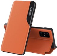 Eco Leather View knižkové puzdro na Samsung Galaxy S20 Ultra, oranžové - Puzdro na mobil
