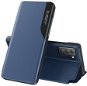 Eco Leather View knížkové pouzdro na Samsung Galaxy S21 FE, modré - Phone Case