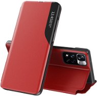 Eco Leather View knižkové puzdro na Xiaomi Poco M4 Pro 5G, červené - Puzdro na mobil